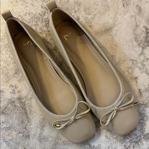 Marc Fisher Taupe Ballet Flats with Bow